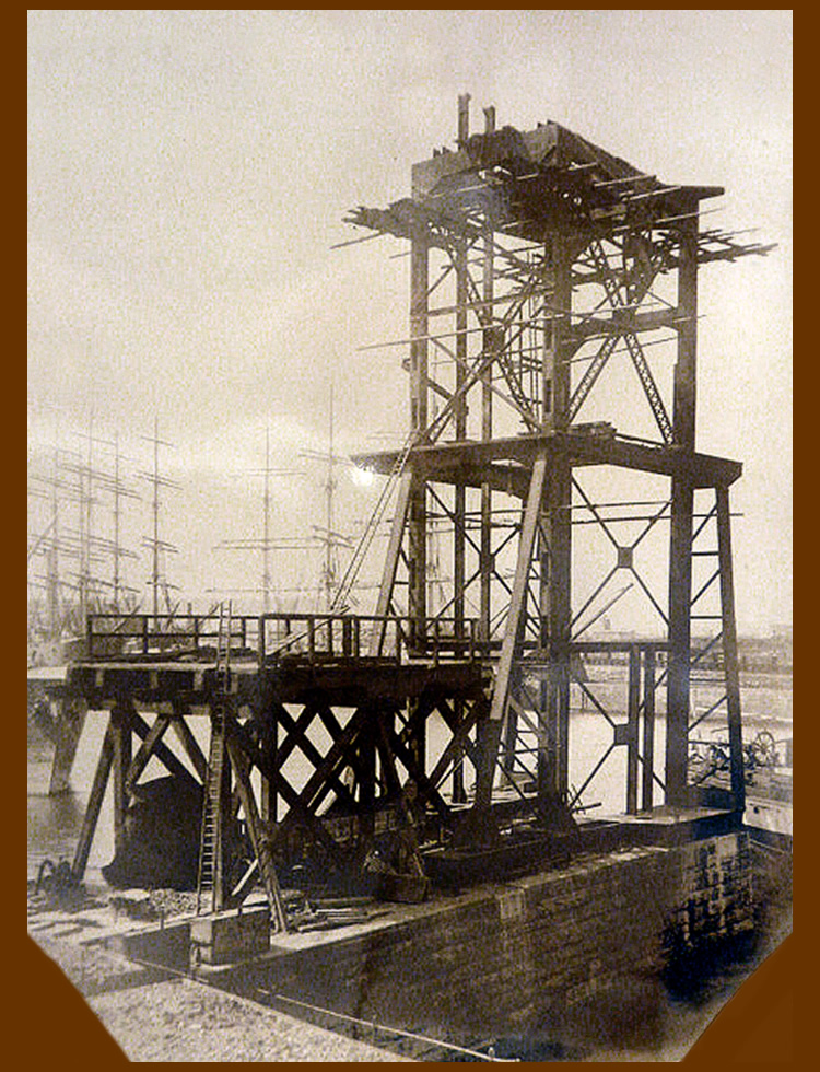 18th May 1913 - No. 4 hydraulic coal hoist under construction at Penarth Dock the work of the East Ferry Road Engineering Company Limited. 