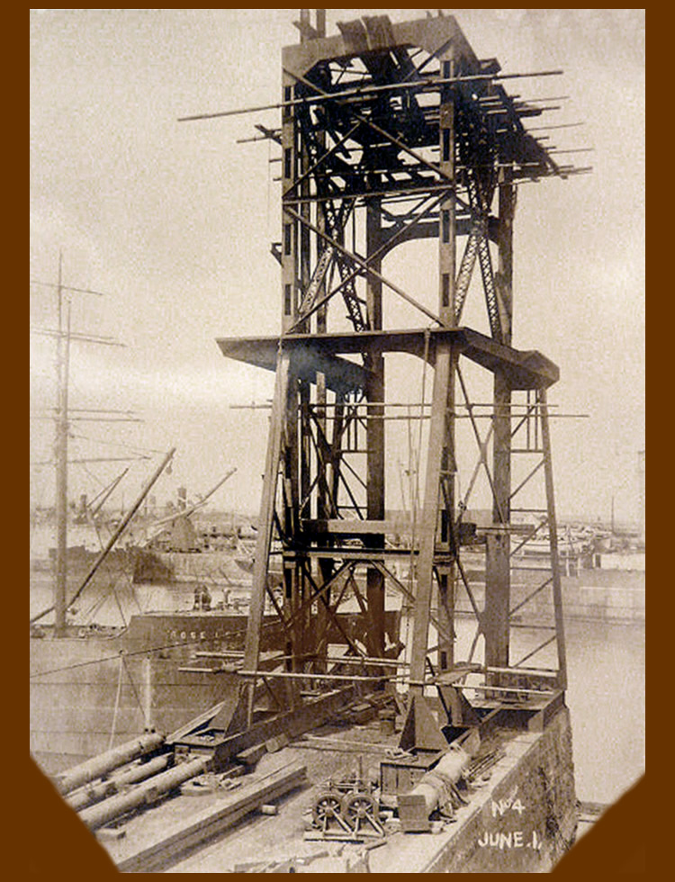 1st June 1913 - No. 4 hydraulic coal hoist under construction at Penarth Dock the work of the East Ferry Road Engineering Company Limited.