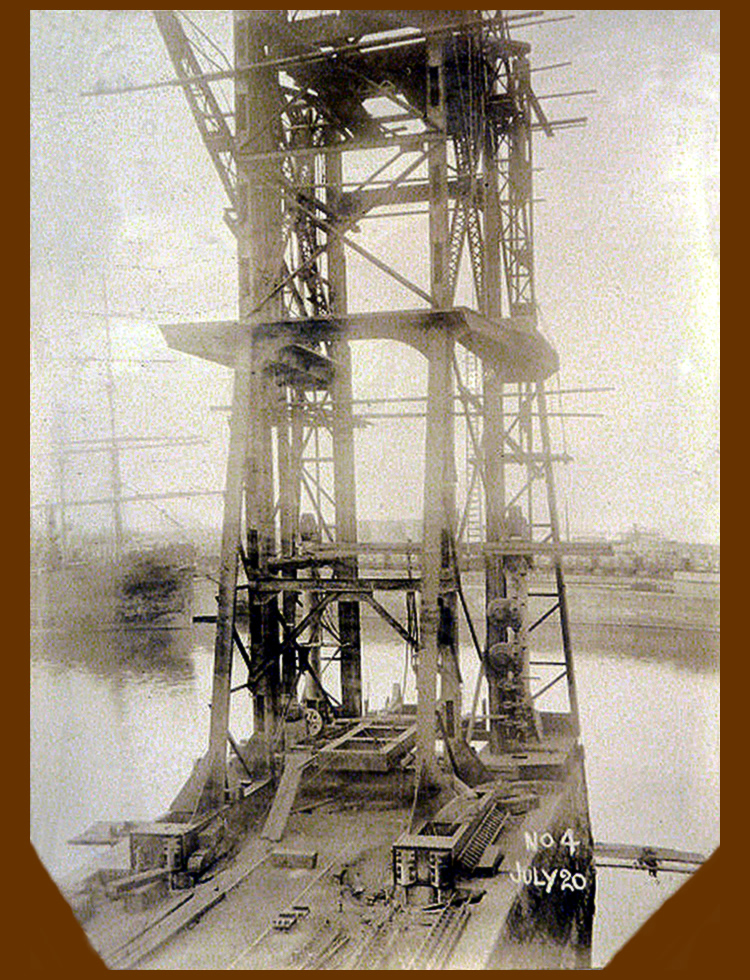 20th July 1913 - No. 4 hydraulic coal hoist under construction at Penarth Dock the work of the East Ferry Road Engineering Company Limited.