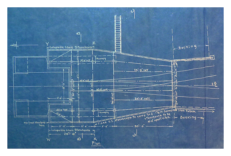 1915 - Reconstruction of No. 12 Tip - A design prepared and dated 23rd July 1915 by the Indented Bar & Concrete Engineering Company Limited for the ferro-concrete staging leading to the new tip of the East Ferry Road Engineering Company Limited.