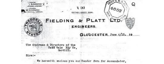 Fielding & Platt letter to TVR June 1913