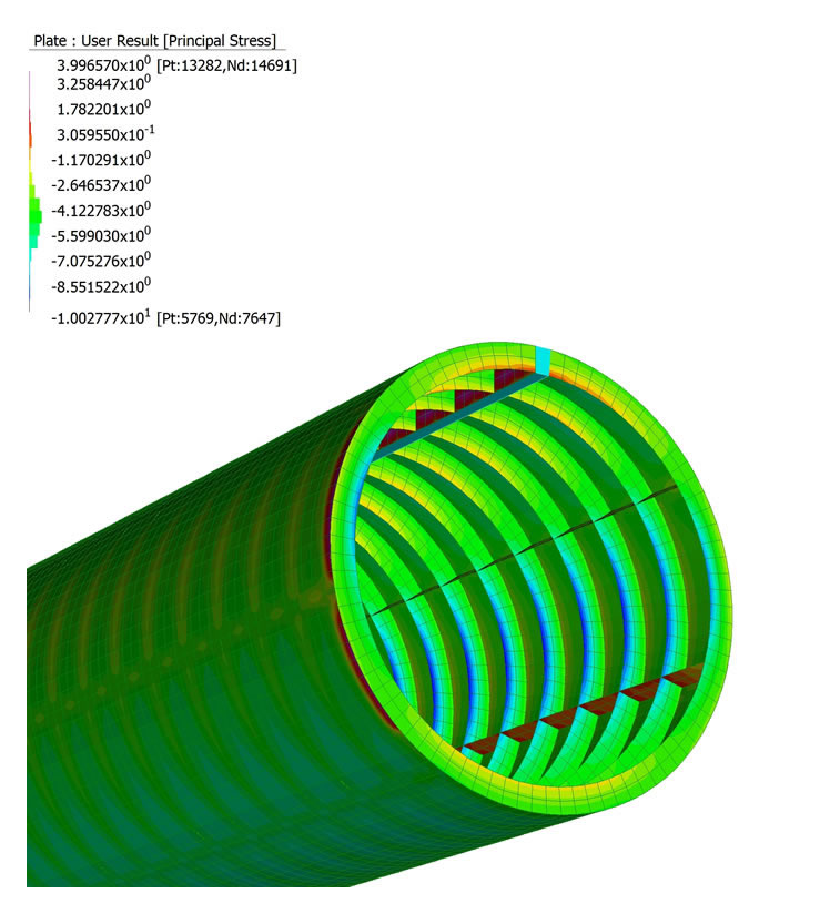 Structural Analysis of the river Ely Subway by Rota Design Limited - 2015 - cross sectional drawing