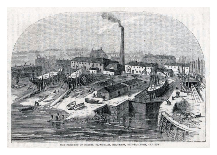 The shipyard of the Batchelor Brothers at Cardiff