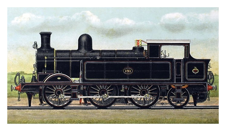 Taff Vale Railway Locomotive No. 191 Designed by Mr. T. Hurry Riches, Locomotive Superintendent.