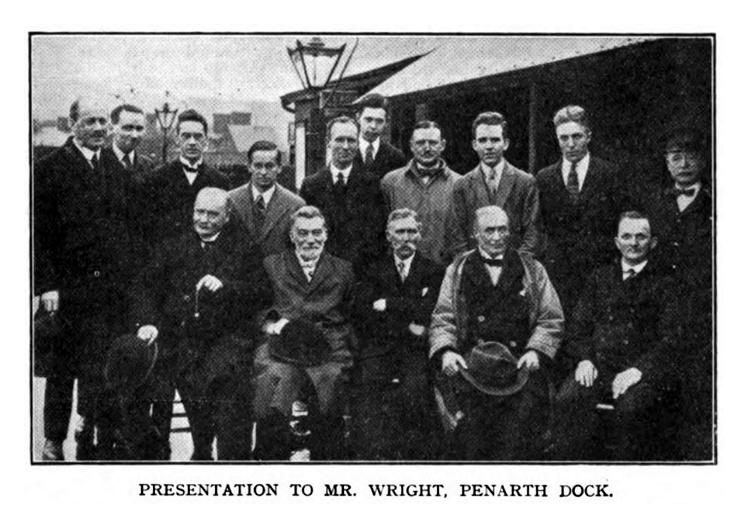1927 - Presentation to Mr. Wright, Penarth Dock Station.