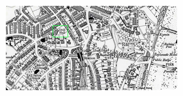 The location of the Drill Hall, Woodland Place, Penarth.