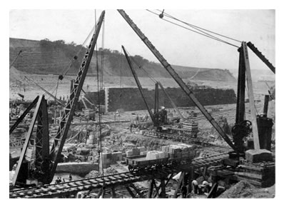 The Construction of the Docks at Barry, Glamorgan.