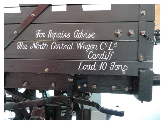 'For Repairs Advise The North Central Wagon Co. Ltd., Cardiff - Load 10 Tons -&nbsp;Empty to Ocean Collieries'.