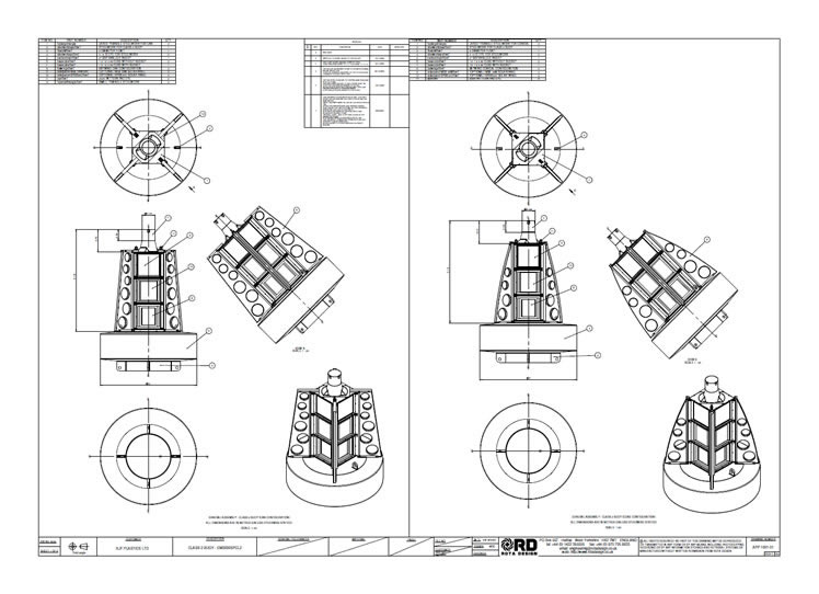 Assembly drawing of Class 2 Navigation Buoy