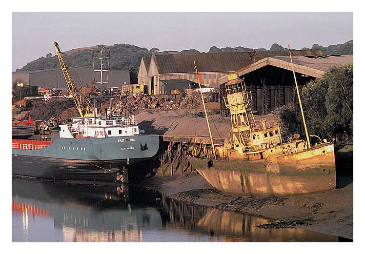 Lightvessel No.72 awaiting breaking up at Neath Abbey