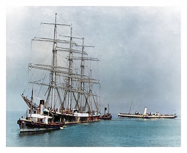 Passat arriving at Penarth Dock - 1949