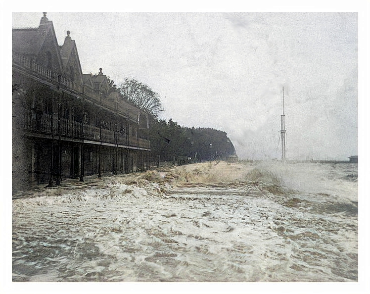 Penarth esplanade storm