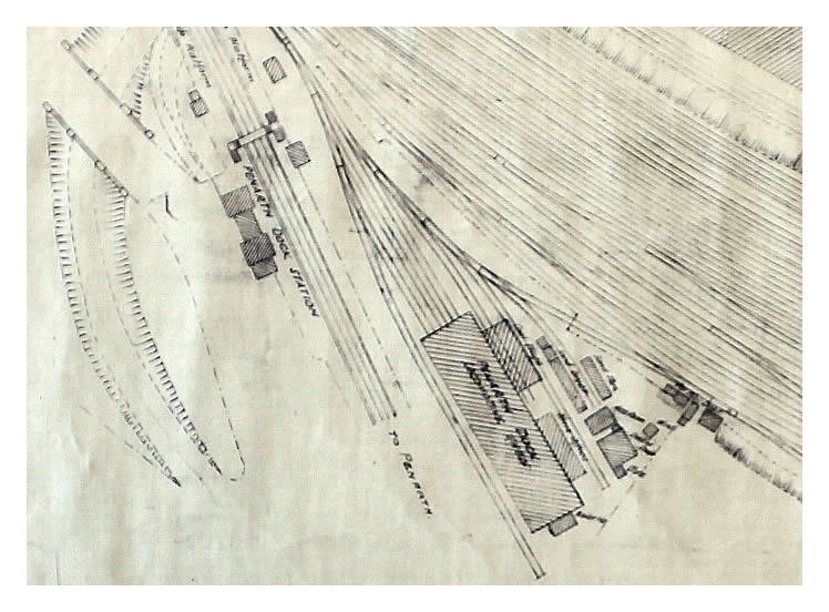 Penarth Dock map loco shed