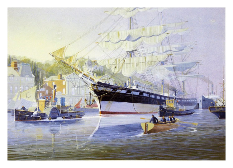 Tony Batey - 's.s. Great Britain leaving Penarth 6th February 1886.' 