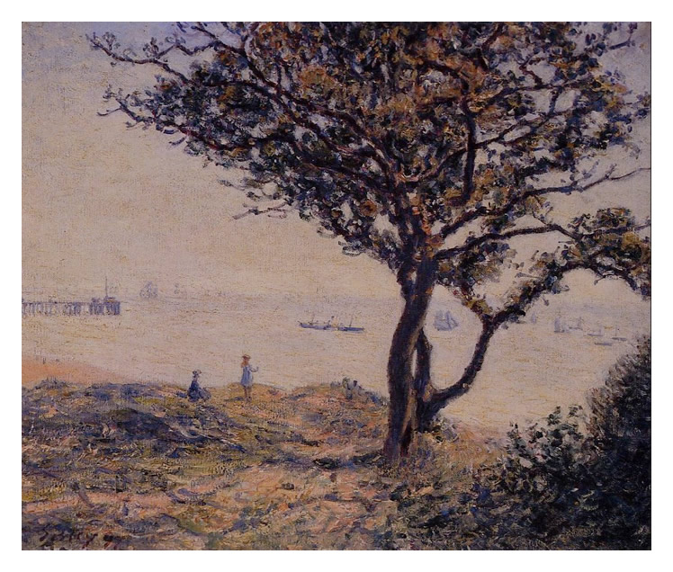 Alfred Sisley - 'A Cardiff Shipping Lane' - 1897 