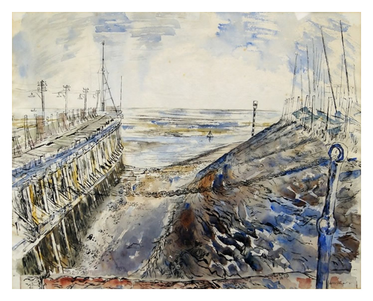 Esther Grainger - 'Old Pier, Penarth Docks' - 1961