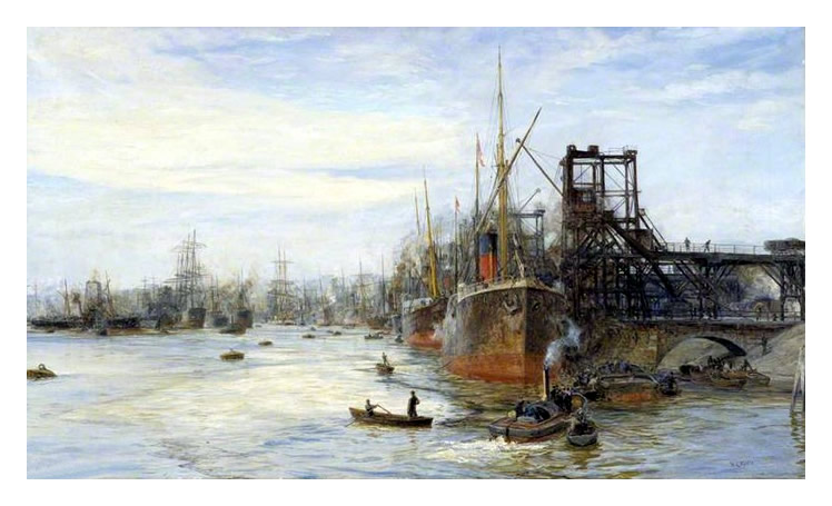 William Lionel Wyllie - (1851 - 1931) 'Barry Docks'