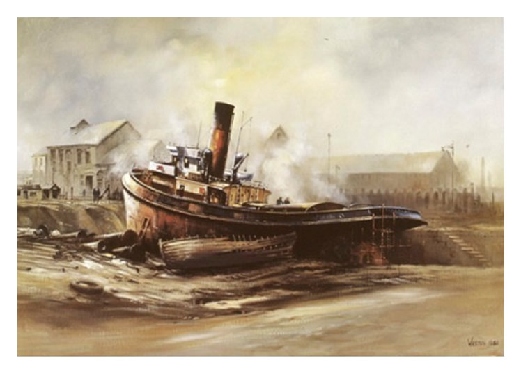 David Weston - 'Sea Alarm at West Bute Basin, Cardiff' - 1980 