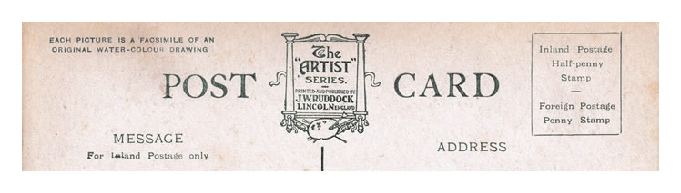 The 'Artist' series - J. W. Ruddock of Lincoln, England 