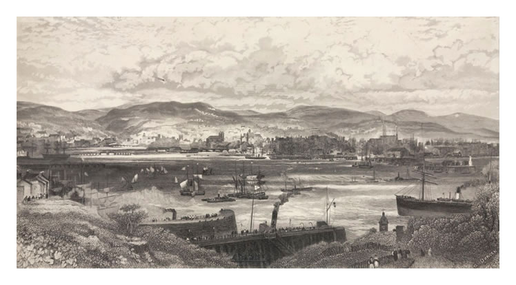 A. Duncan - Cardiff Docks from Penarth Head.
