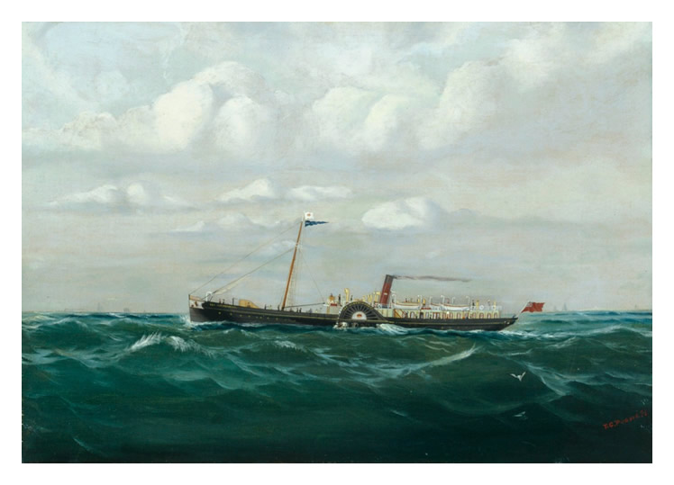 homas G. Purvis - Port view of the p.s. 'Marchioness' at sea.