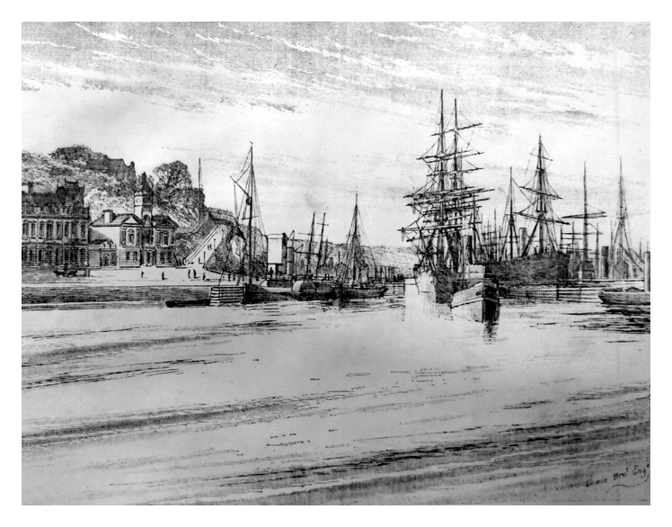 1886 - Unwin Bros. Eng. - 'Entrance to Penarth Dock'.