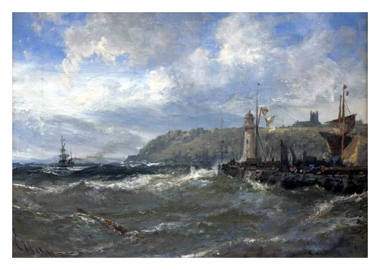 Edwin Hayes - Entrance to the port of Cardiff.
