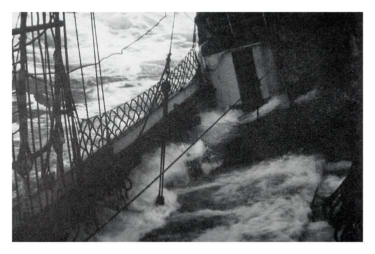 'Pamir' - deck awash