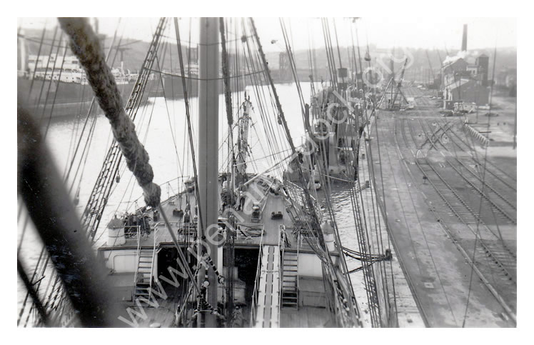 Pamir' - Looking Forward from the Starboard Main Shrouds 