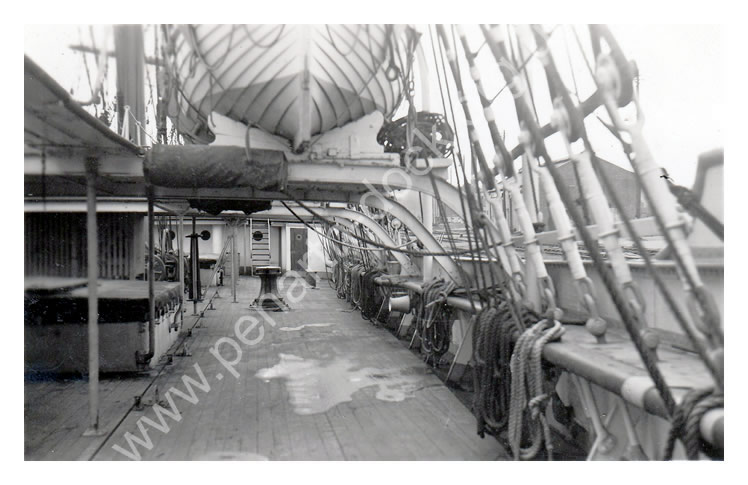 'Pamir' - 'Starboard Side Looking Forward from the Jigger Chains' 