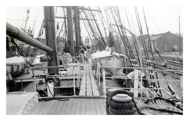 'Pamir' - 'Looking Forward along the Starboard Side, from the Poop' 