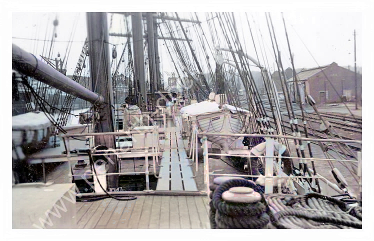 'Pamir' - 'Looking Forward along the Starboard Side, from the Poop' 