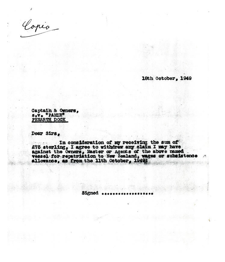 letter Pamir at Penarth Dock