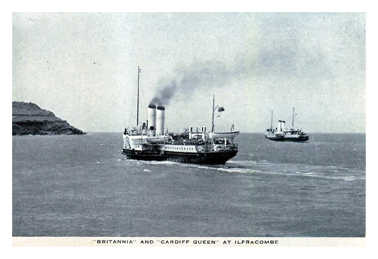 "Britannia" and "Cardiff Queen" at Ilfracombe.