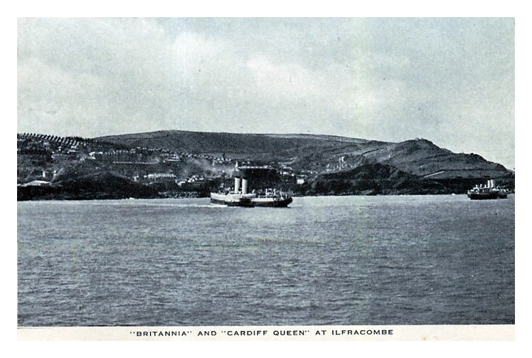 "Britannia" and "Cardiff Queen" at Ilfracombe.