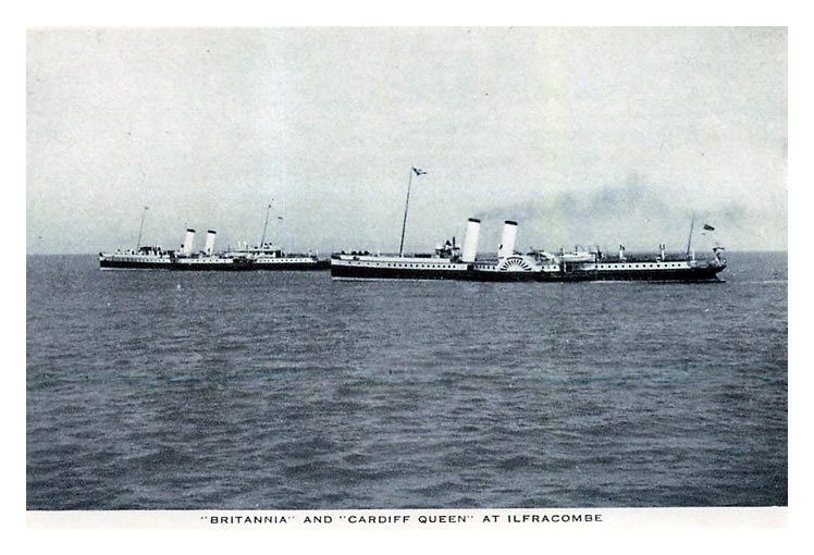"Britannia" and "Cardiff Queen" at Ilfracombe.