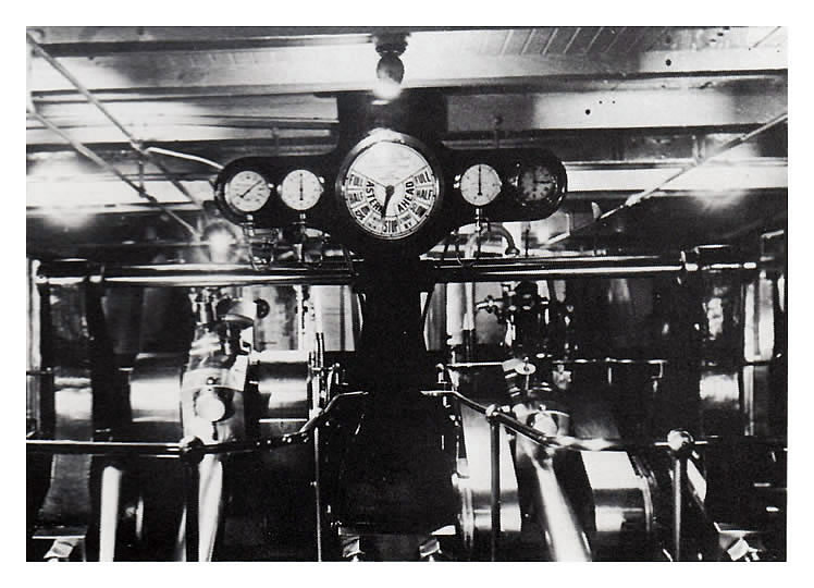 The engine room of the 'Devonia'