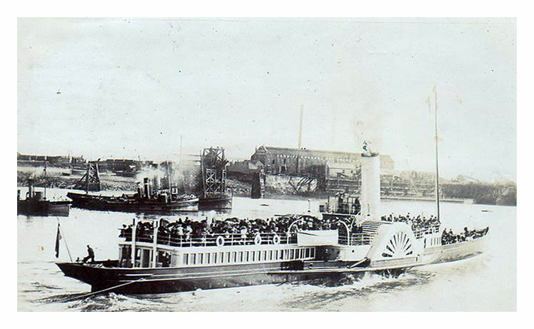 p.s. 'Waverley' at Cardiff - one of P. & A. Campbell's Bristol Channel, Passenger Steamers.