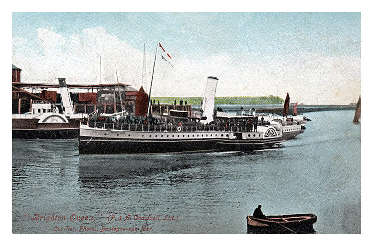 P.S. 'Brighton Queen' - at Boulogne-sur-Mer