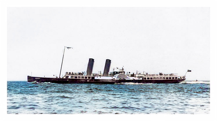 The paddle steamer 'Tintern' .