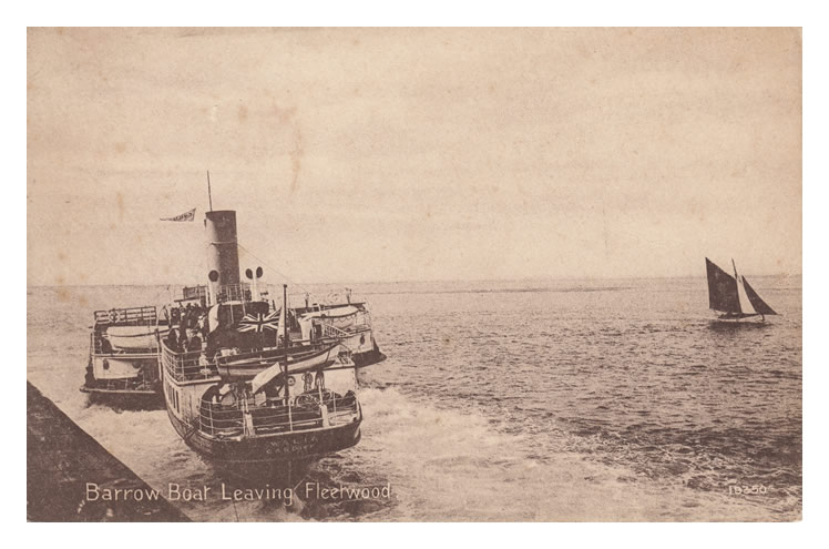 Barrow Boat Leaving Fleetwood - The p.s. 'Gwalia', port of registery Cardiff, leaving Fleetwood. 