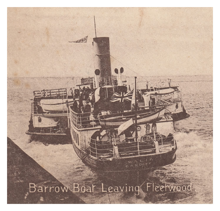 Barrow Boat Leaving Fleetwood - The p.s. 'Gwalia', port of registery Cardiff, leaving Fleetwood. 