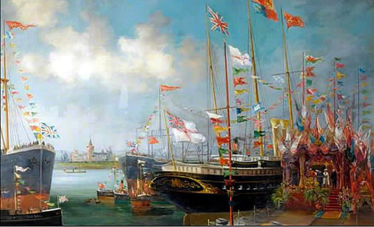 King Edward Vll and Queen Alexandra came to Cardiff to open a new Alexandra Dock