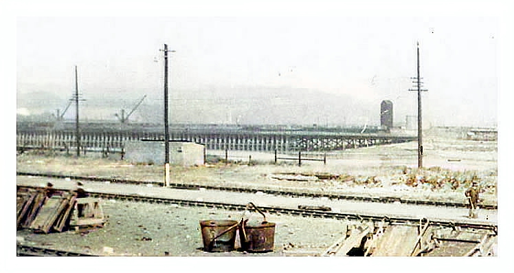 The day after a bomb hit Penarth Dock - 1941