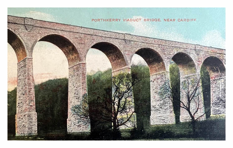 Porthkerry Viaduct Bridge, near Cardiff.