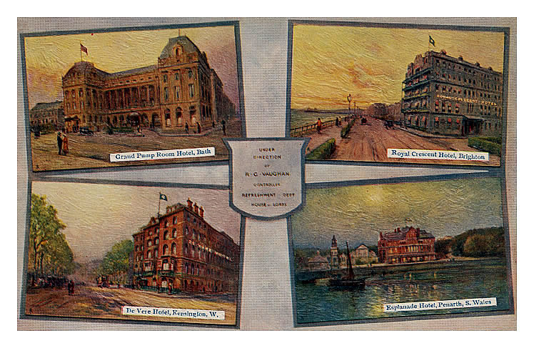 Under Direction of R. G. Vaughan, Controller, Refreshment Dept., House of Lords