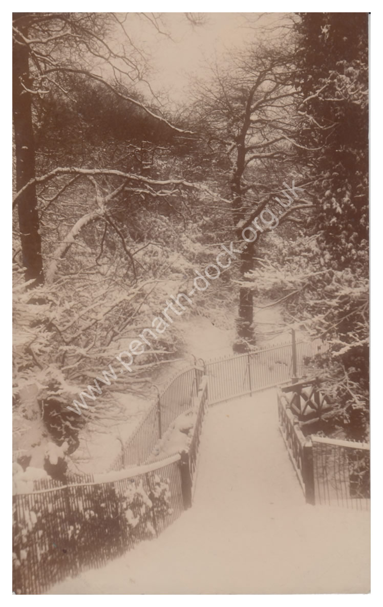 The Dingle, Penarth, Winter scene