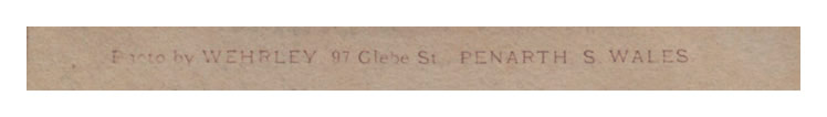 G. Wehrley, 97 Glebe Street, Penarth, South Wales