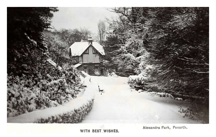 'Alexandra Park, Penarth - With Best Wishes'.