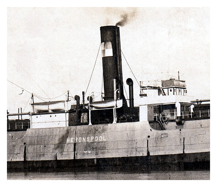 s.s. 'Heronspool' - Another photograph taken of shipping at Penarth Dock by George Wehrley.